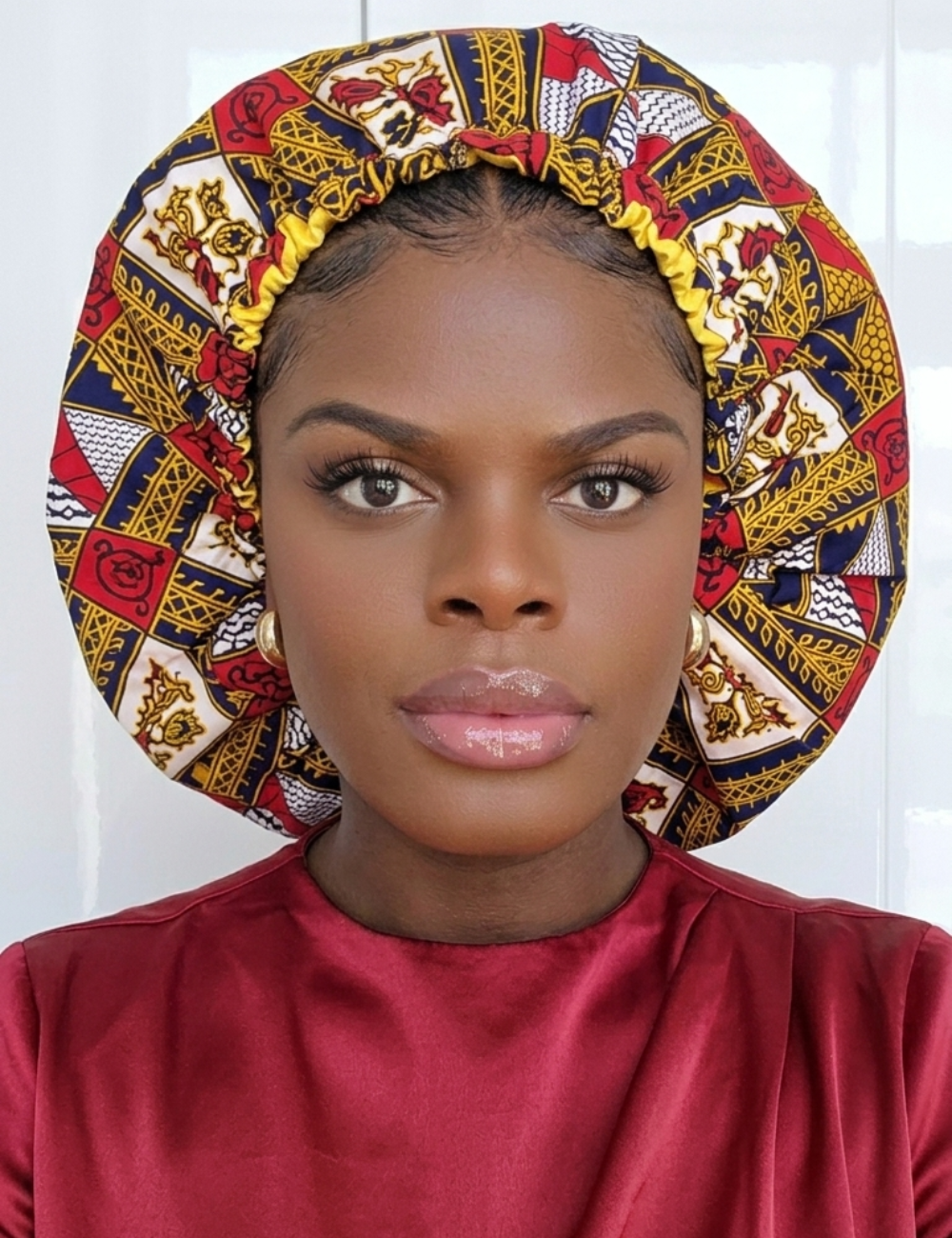 Duma Mbili 2XL Kente Silk Lined African Print Bonnet