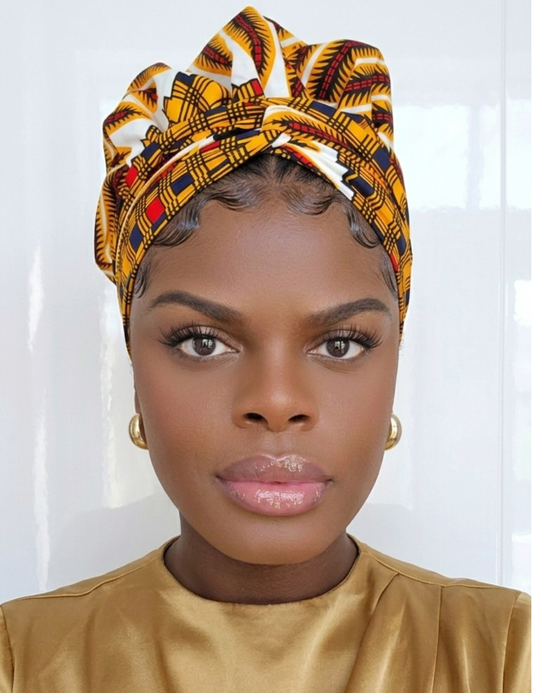 Duma Mbili African Print Bonnet wrap