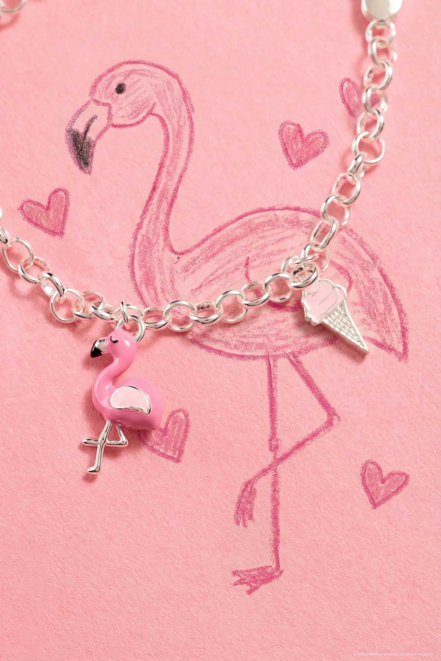 Crayola Fan Favorites Tickle Me Pink Charm Bracelet