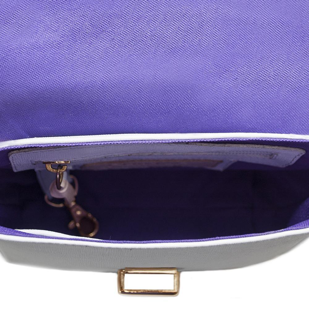 Tiny Chain-Strap Leather Handbag