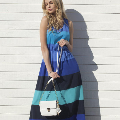 Tiny Chain-Strap Leather Handbag