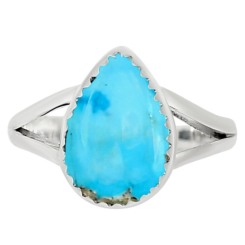 Natural Rare Turquoise Nevada Aztec Mt Ring size-5 R-1227 27-ER16021 by DESIRE GEM