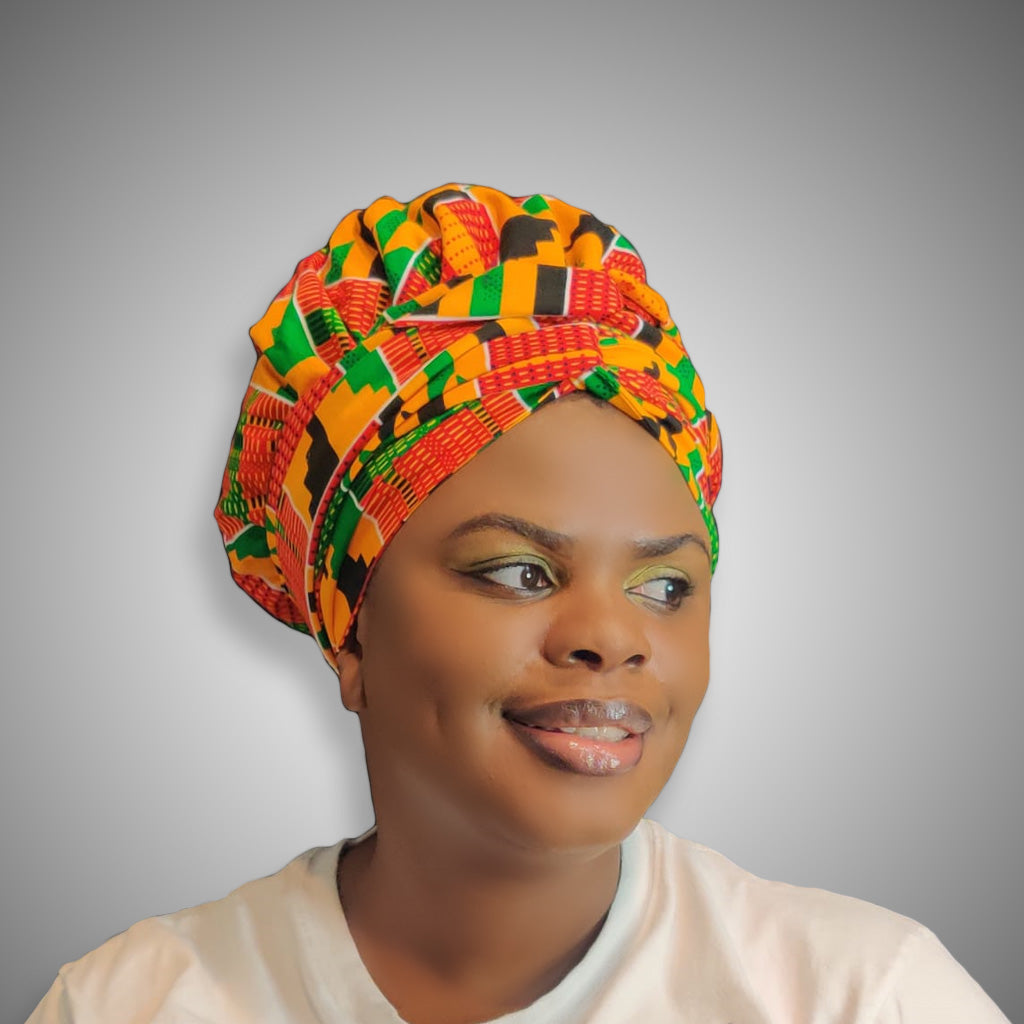 Duma Mbili African Print Bonnet wrap