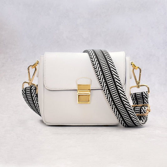Tiny Chain-Strap Leather Handbag by Cosmic Kollections