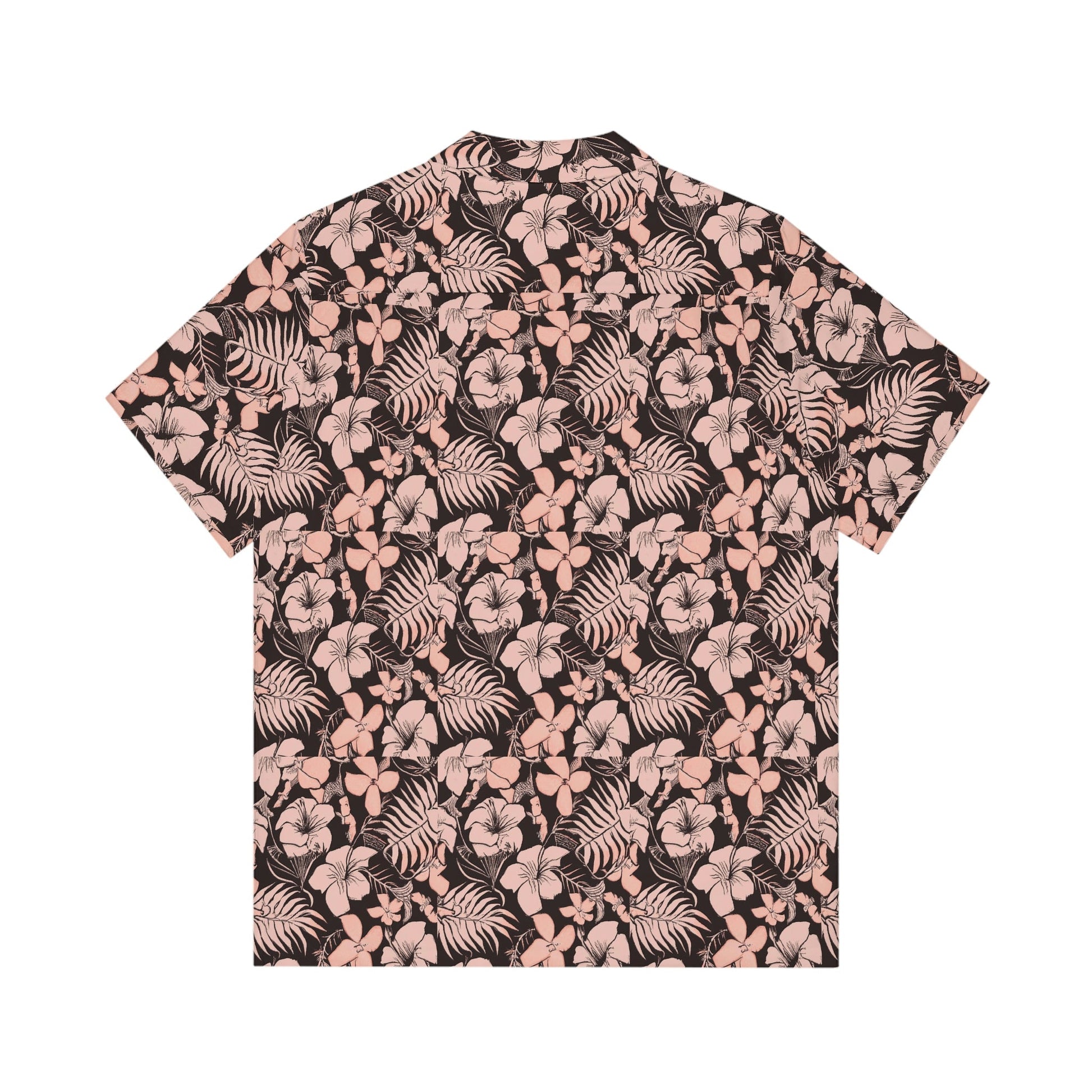 Men's Pink Floral Hawaiian Shirt by Cosmic Kollections