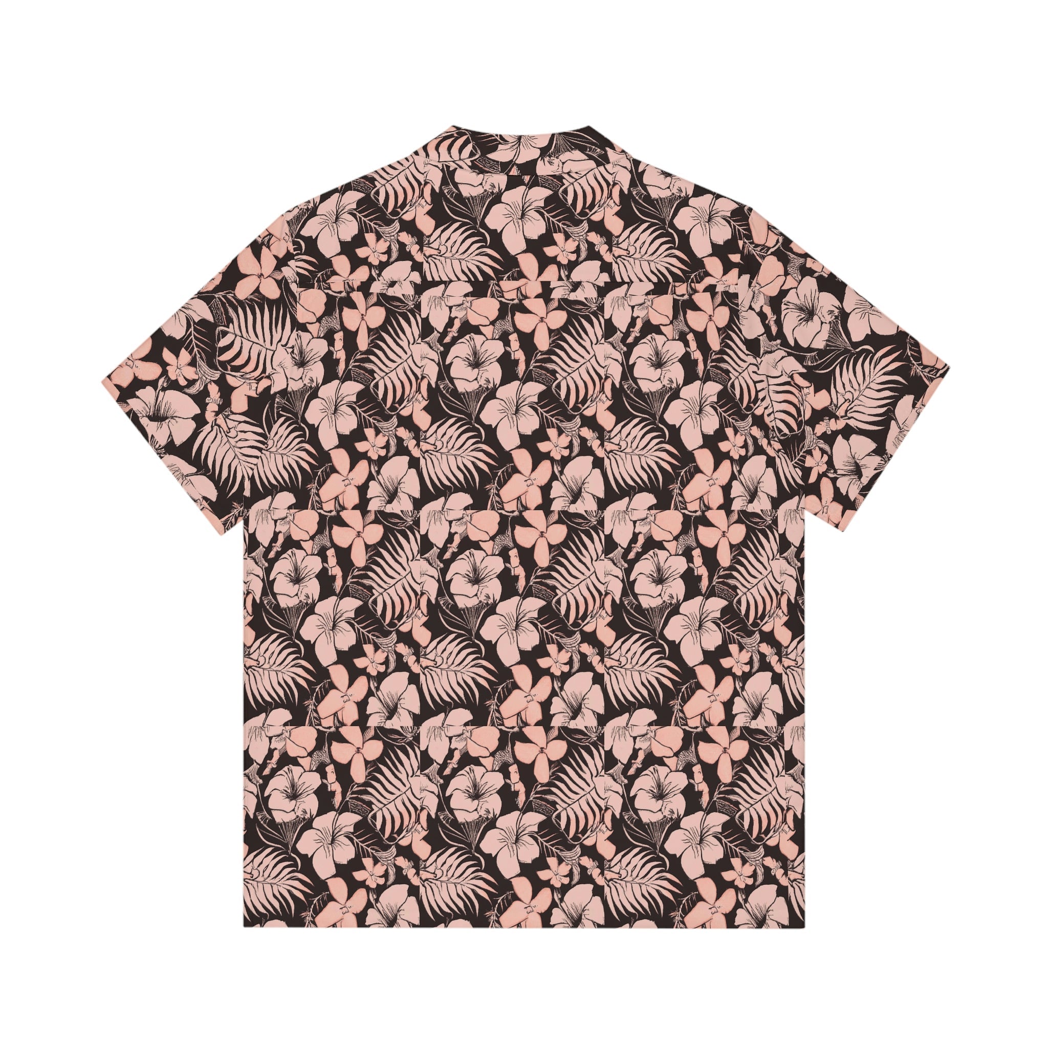 Men's Pink Floral Hawaiian Shirt by Cosmic Kollections