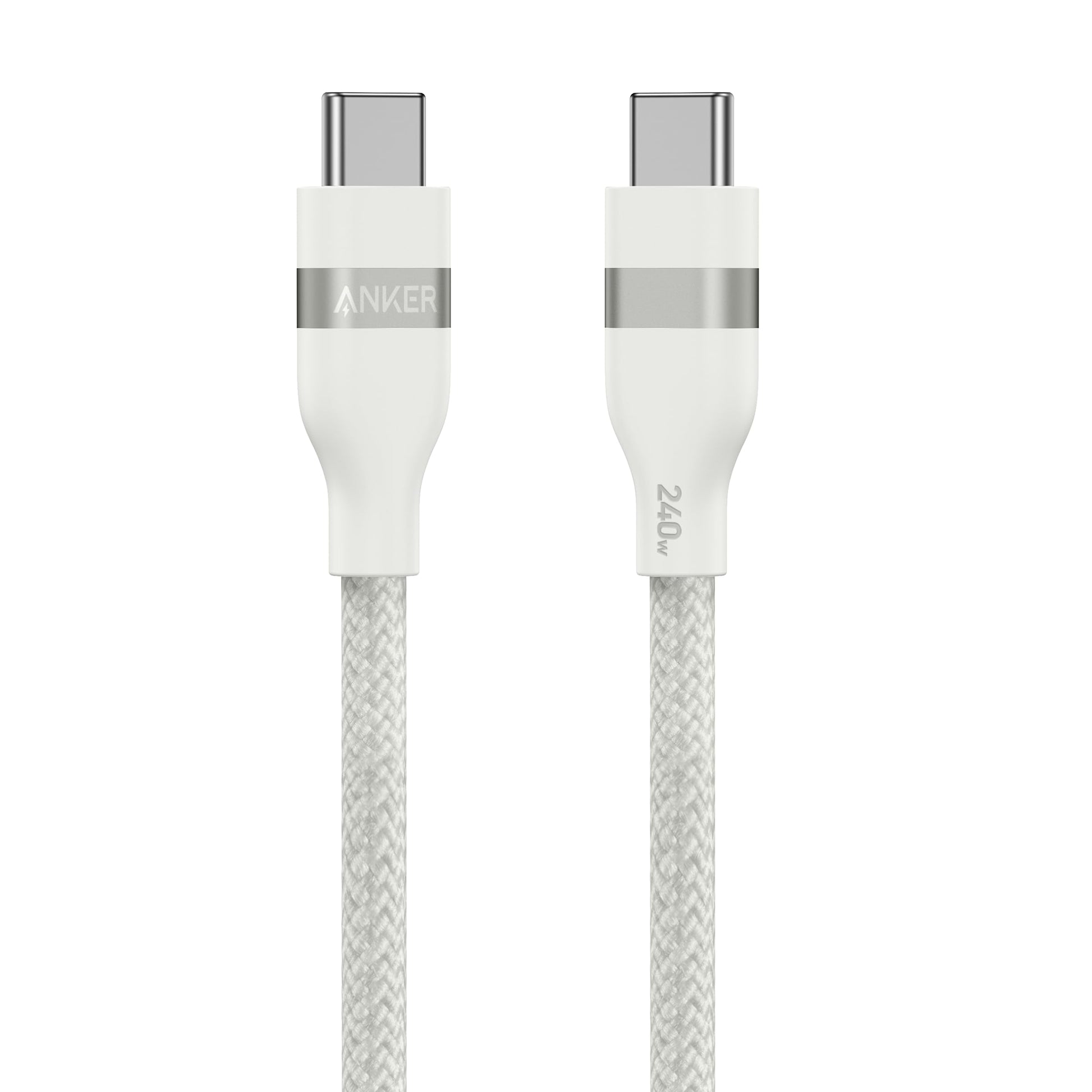 Anker USB-C to USB-C Cable (3 ft / 6 ft, 240W, Upcycled-Braided) by Anker