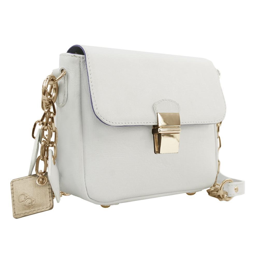 Tiny Chain-Strap Leather Handbag