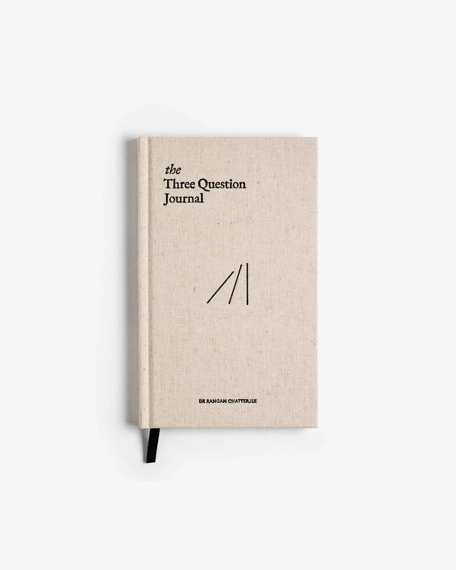 The Three Question Journal - Linen by Intelligent Change