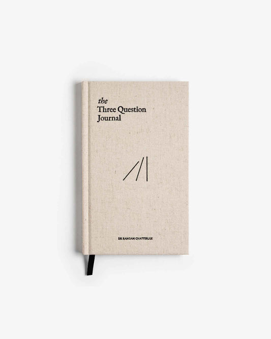 The Three Question Journal - Linen by Intelligent Change