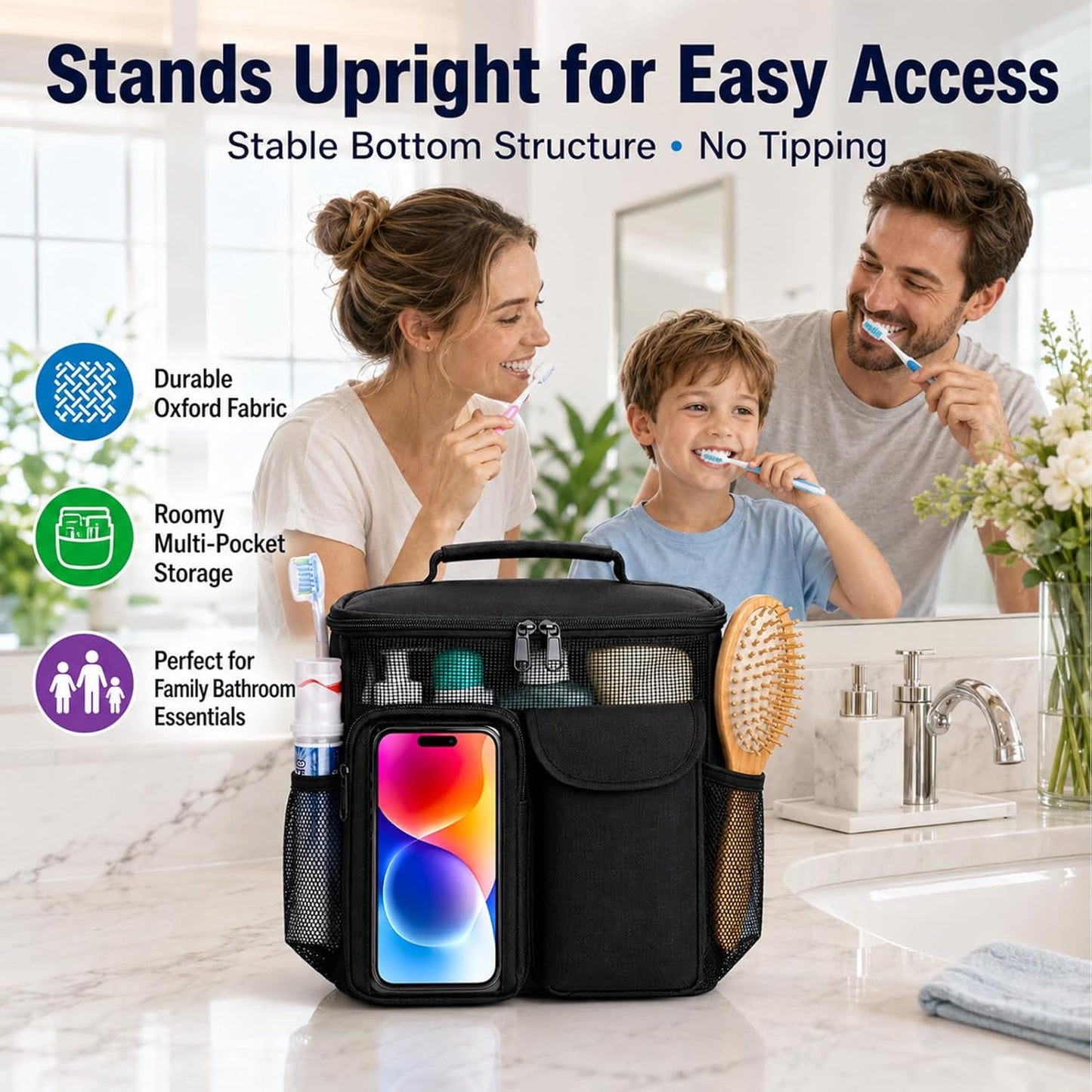Dorm Room Essentials for Guys Girls, Quick Dry Mesh Shower Caddy Portable | Large Travel Toiletry Shower Bag for Full-Sized Bottles, Makeup Organizer for College Camping Cruise Ship, Women & Man Gifts
