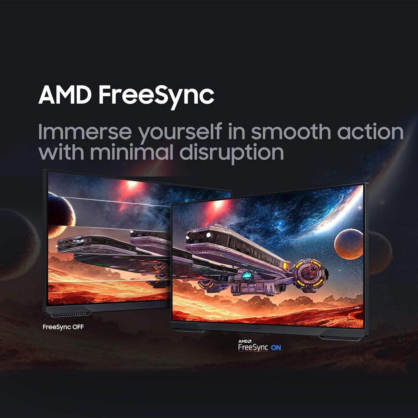 Samsung 27" Odyssey G5 (G51F) Series QHD (1440P) Gaming Monitor | 180Hz, 1ms, AMD FreeSync, HDR10, Height Adj Stand, Black Equalizer, Virtual Aim Point, Auto Source Switch+ (LS27FG512ENXZA)