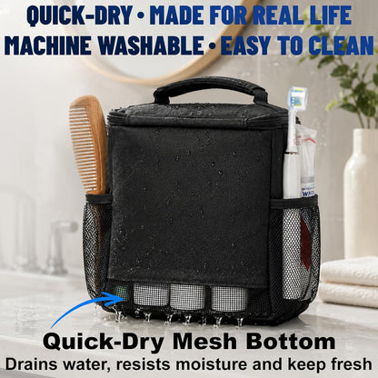 Dorm Room Essentials for Guys Girls, Quick Dry Mesh Shower Caddy Portable | Large Travel Toiletry Shower Bag for Full-Sized Bottles, Makeup Organizer for College Camping Cruise Ship, Women & Man Gifts