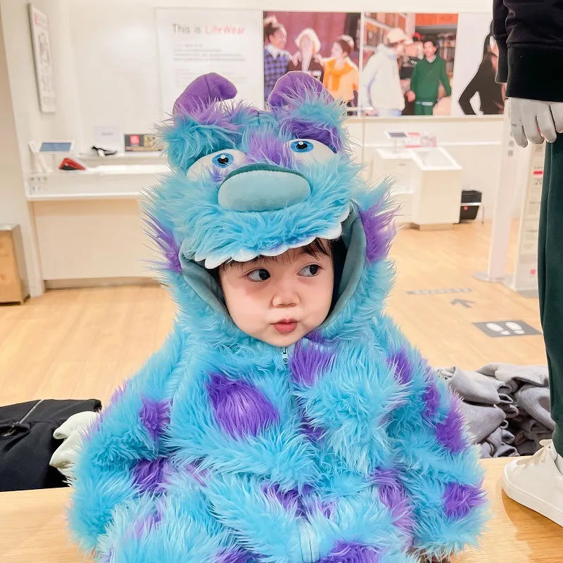 Cute Animal Baby Jumpsuit With Hooded Zipper by Cosmic Kollections