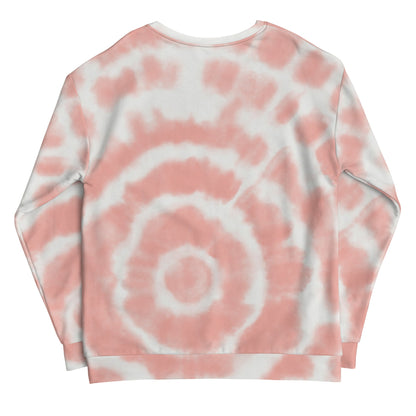 Peach Tie-Dye Vibe Tropical Sweatshirt by Cosmic Kollections