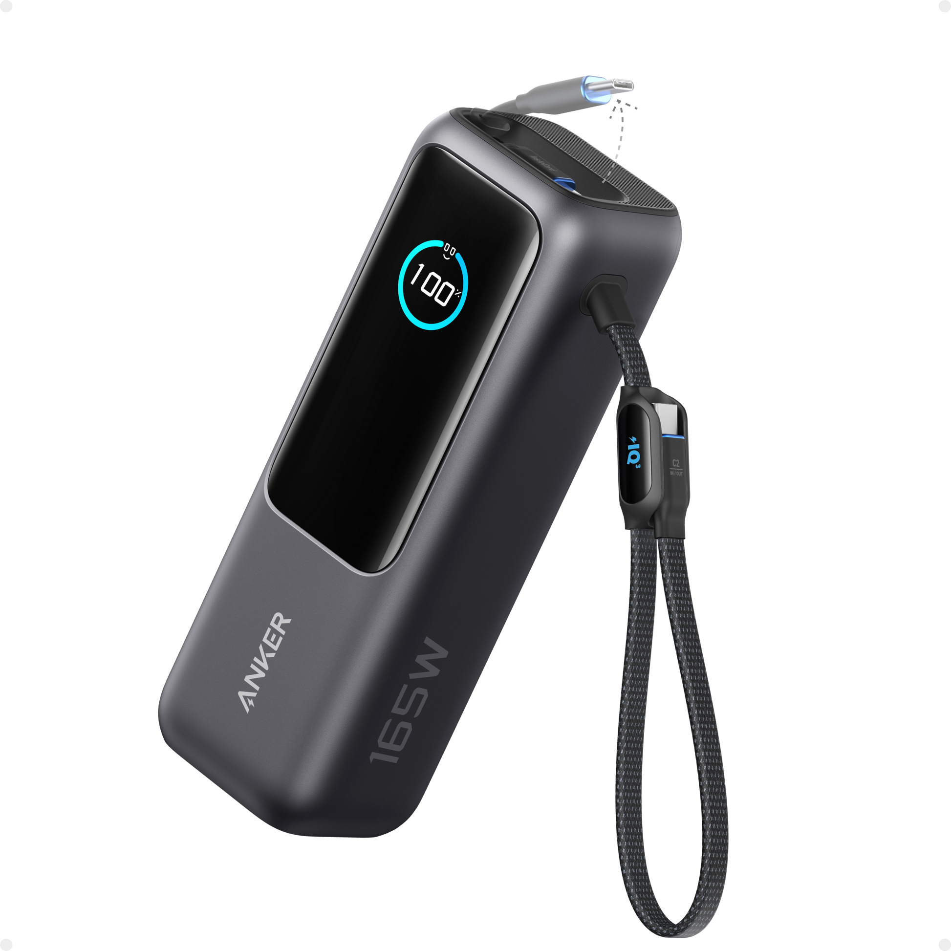 Anker Laptop Power Bank (25K, 165W, Built-In and Retractable Cables) by Anker