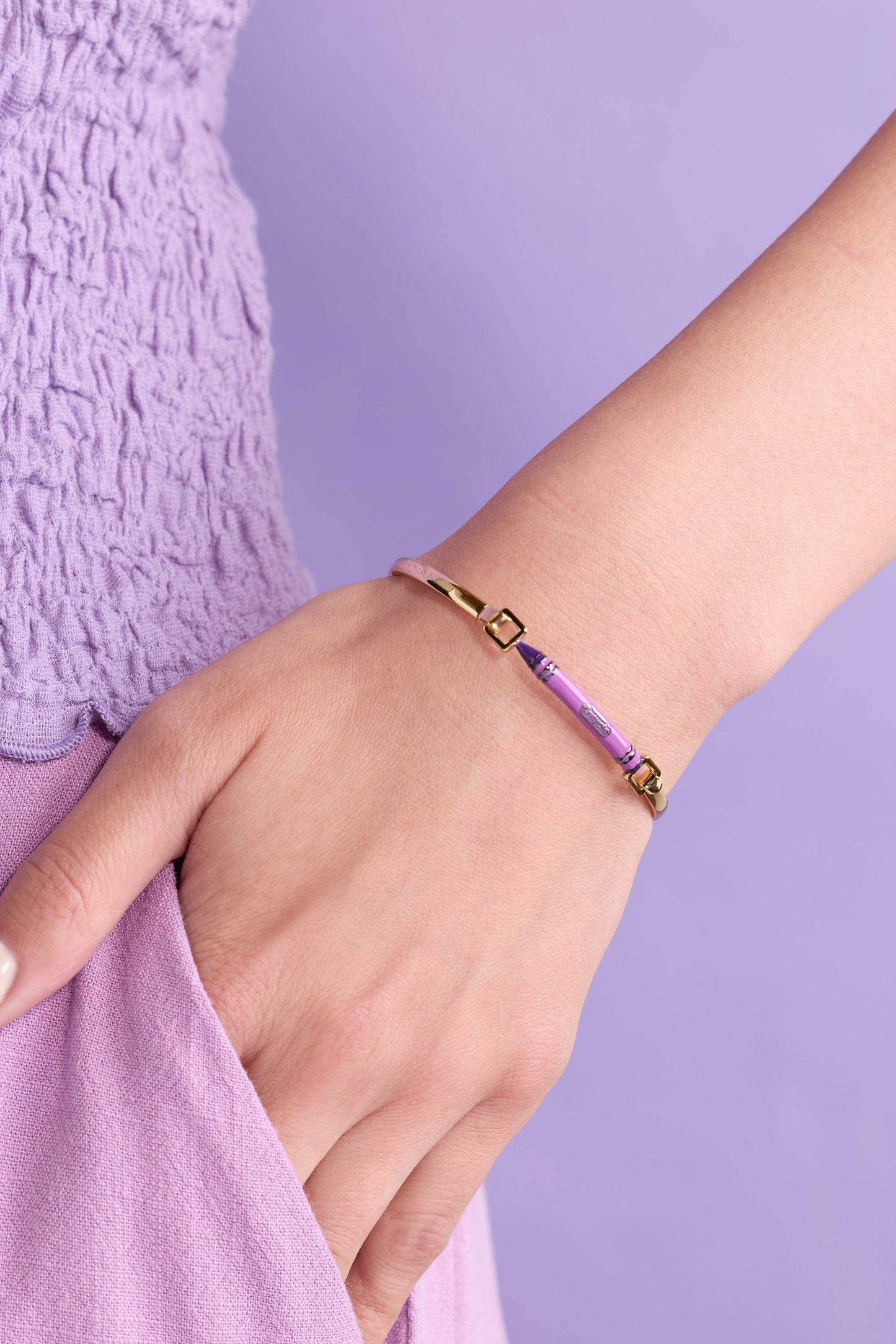 Crayola Royal Purple Crayon Tension Bangle