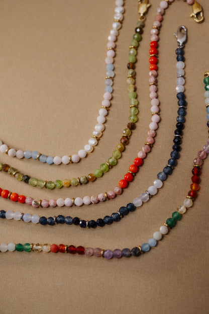 Coral Ombre Semi-Precious Beaded Anklet