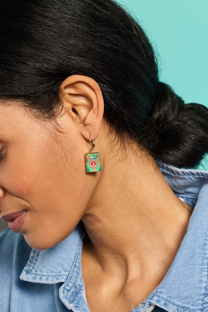 Crayola 'To Teach Is To Color A Life Forever' Crayon Box Earrings