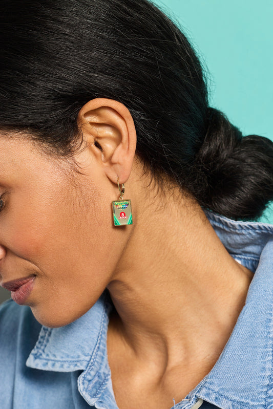 Crayola 'To Teach Is To Color A Life Forever' Crayon Box Earrings