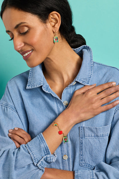 Crayola 'Teaching Is A Work Of Heart' Toggle Bracelet