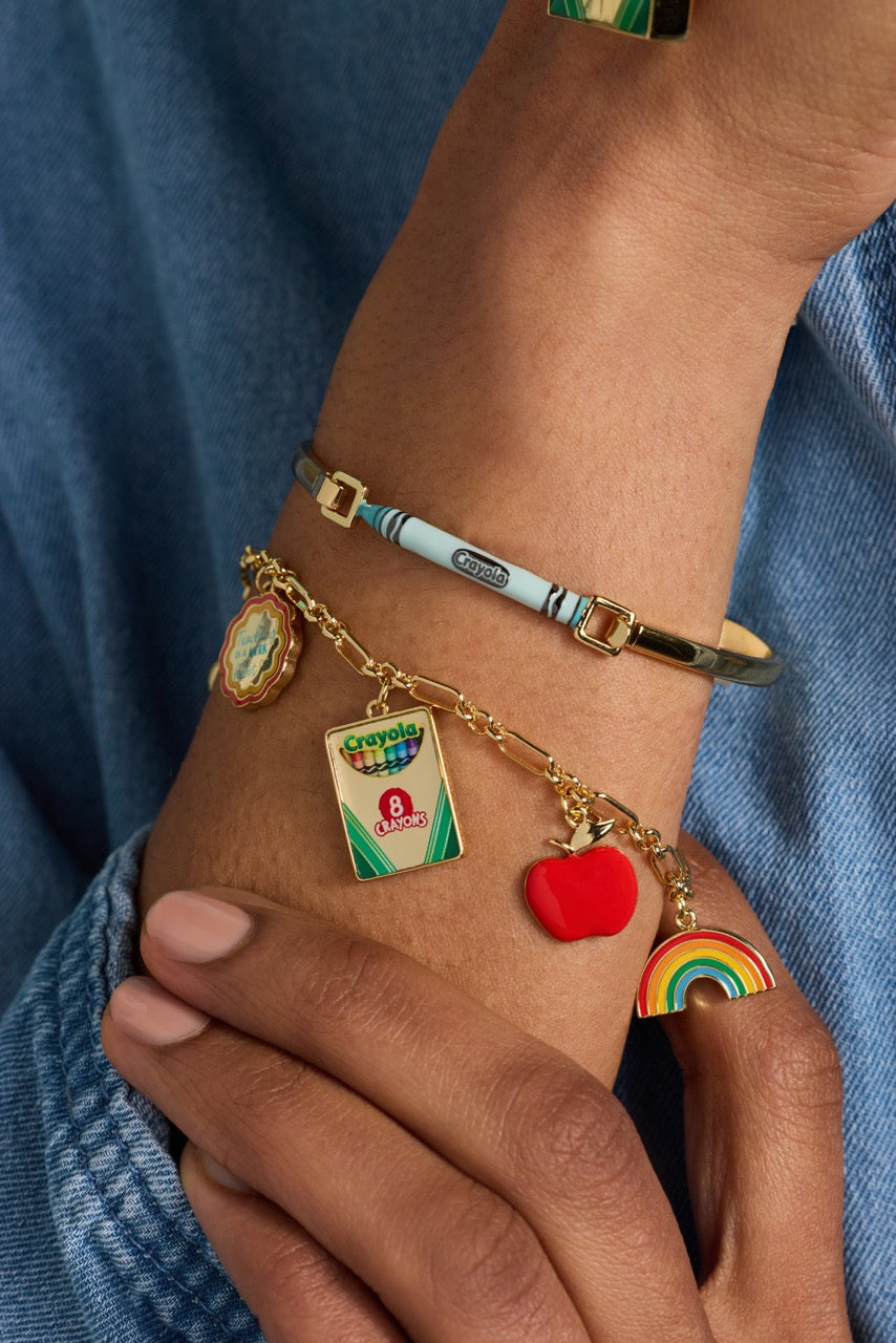 Crayola 'Teaching Is A Work Of Heart' Toggle Bracelet