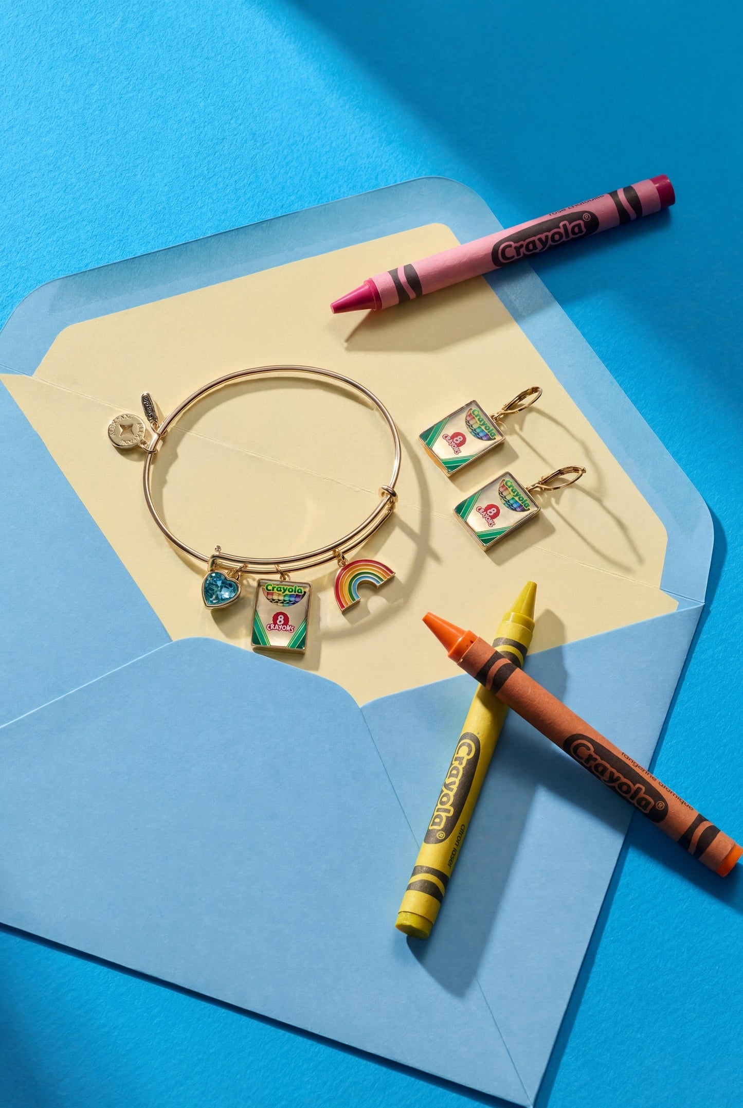 Crayola 'To Teach Is To Color A Life Forever' Crayon Box Earrings