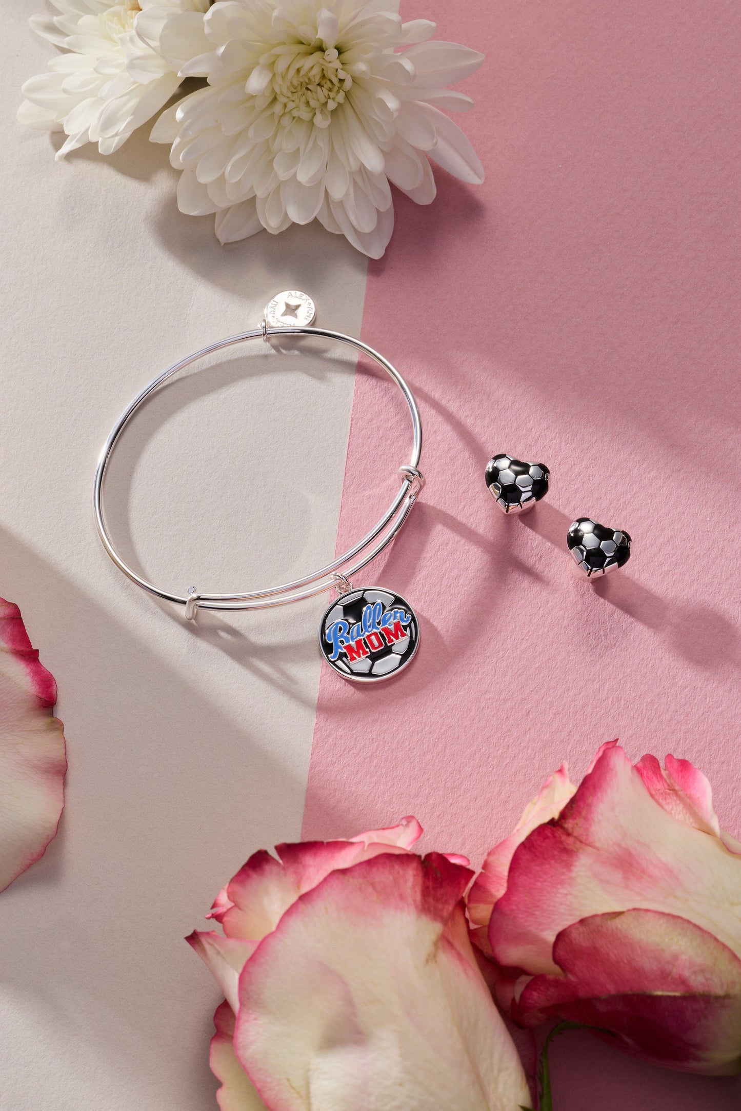 Soccer Heart Stud Earrings