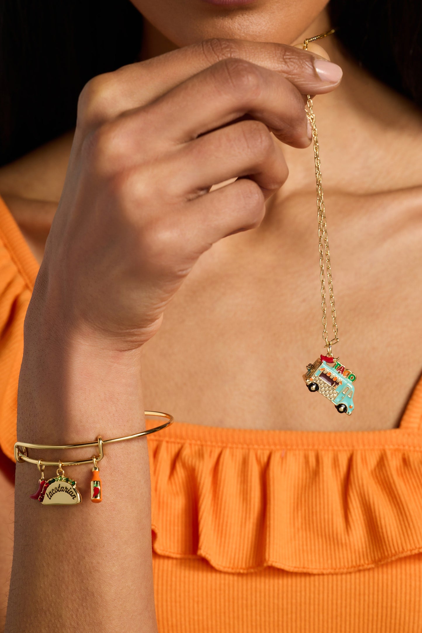 'Tacotarian' Multi Charm Bangle