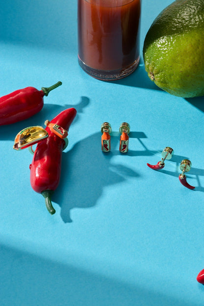 Taco Hot Sauce & Pepper Stud Set
