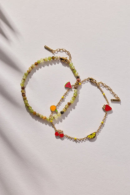 Fruit Inline Charm Anklet