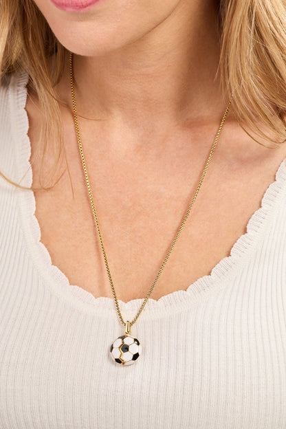 Soccer Ball "Control The Ball, Command The Game" Locket Necklace