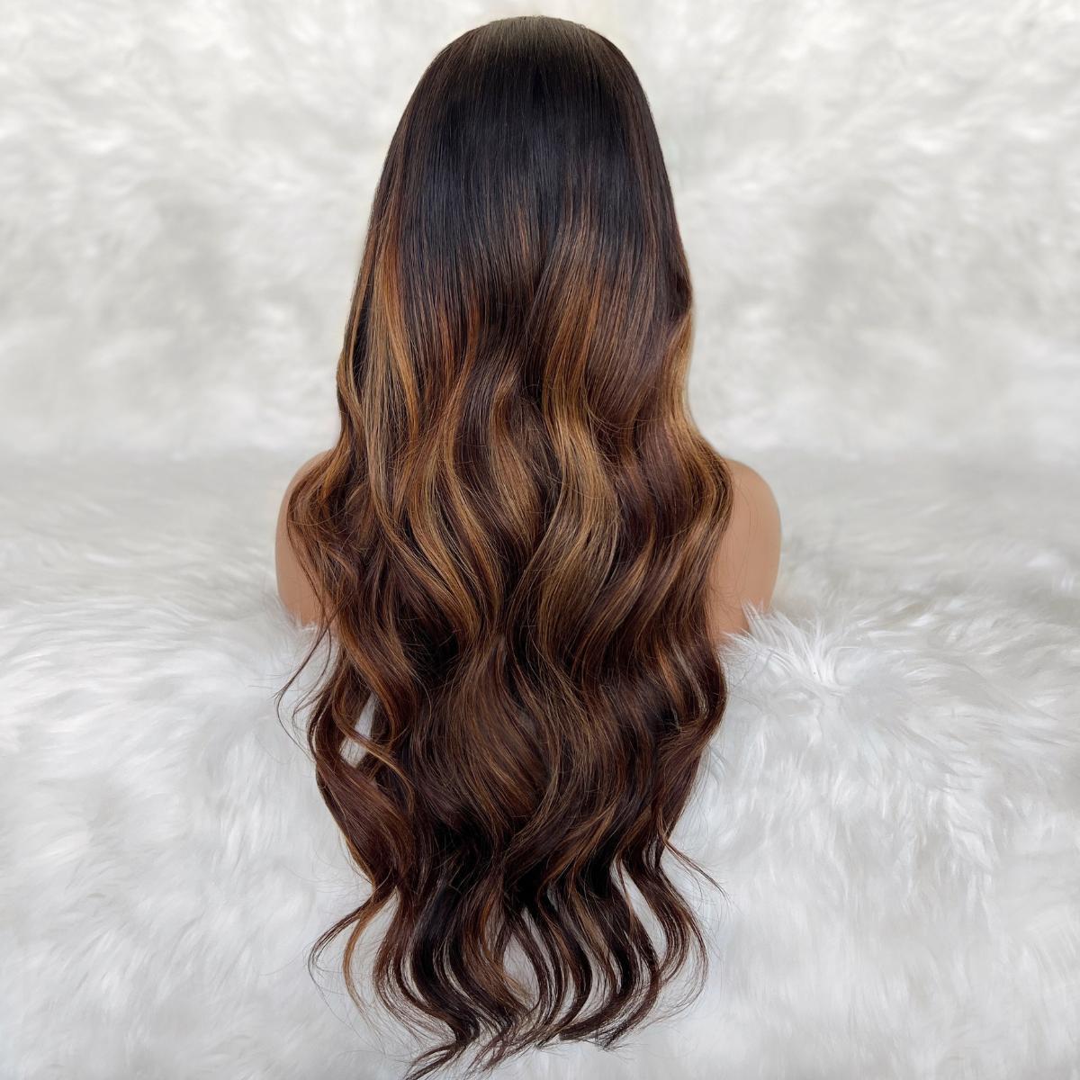 Raw Ava Glueless 5x5 HD Lace Professionally Colored 100% Human Hair Closure Wig