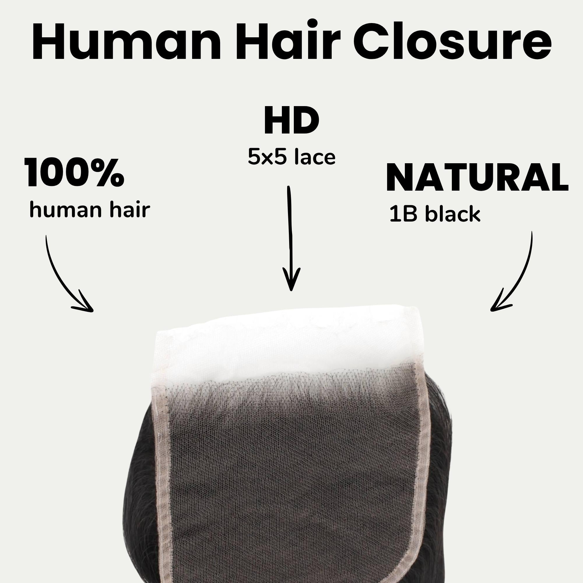 Body Wave 5x5 HD Lace Human Hair Closure