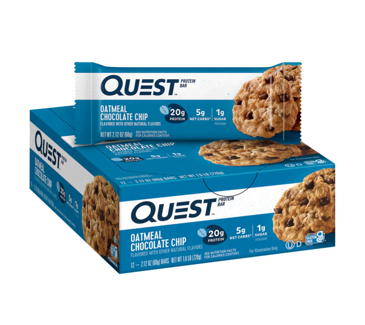 QUEST PROTEIN BARS OATMEAL CHOCOLATE CHIP 12PACK