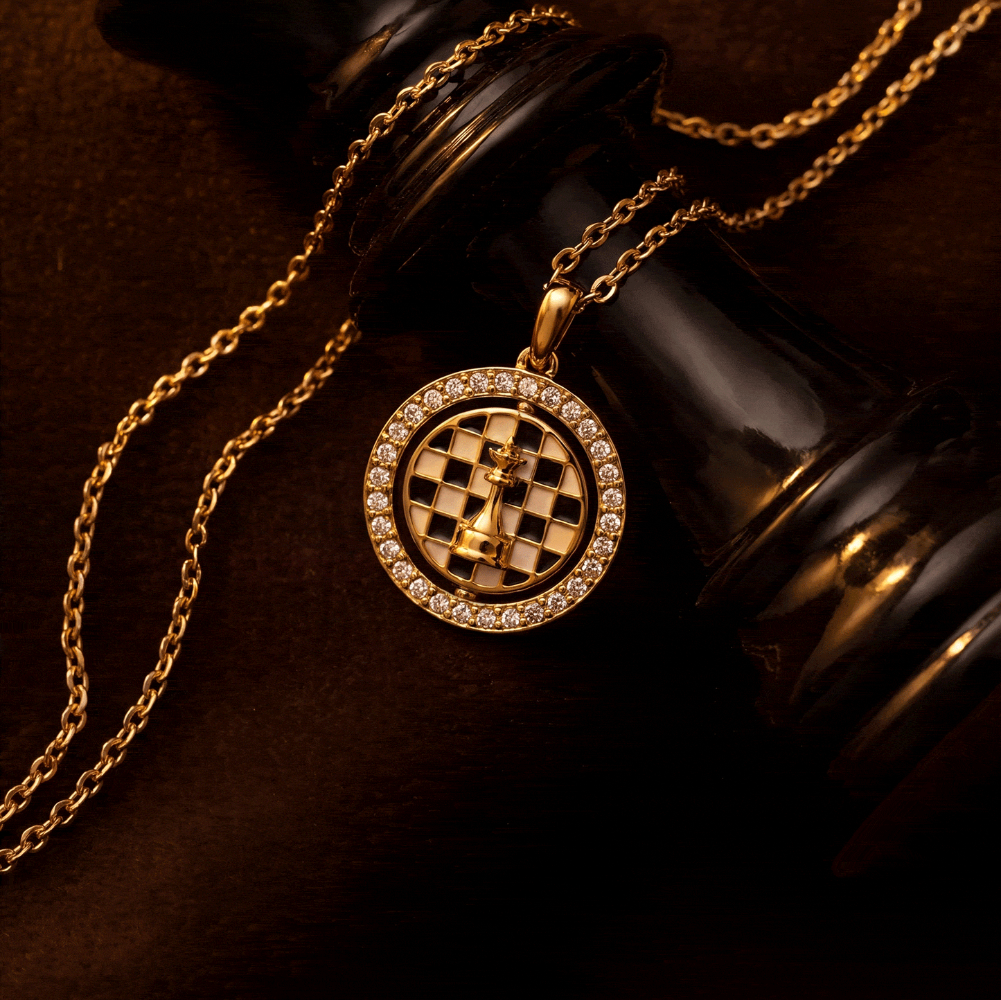 'Always Think One Move Ahead' Chess Spinner Pendant