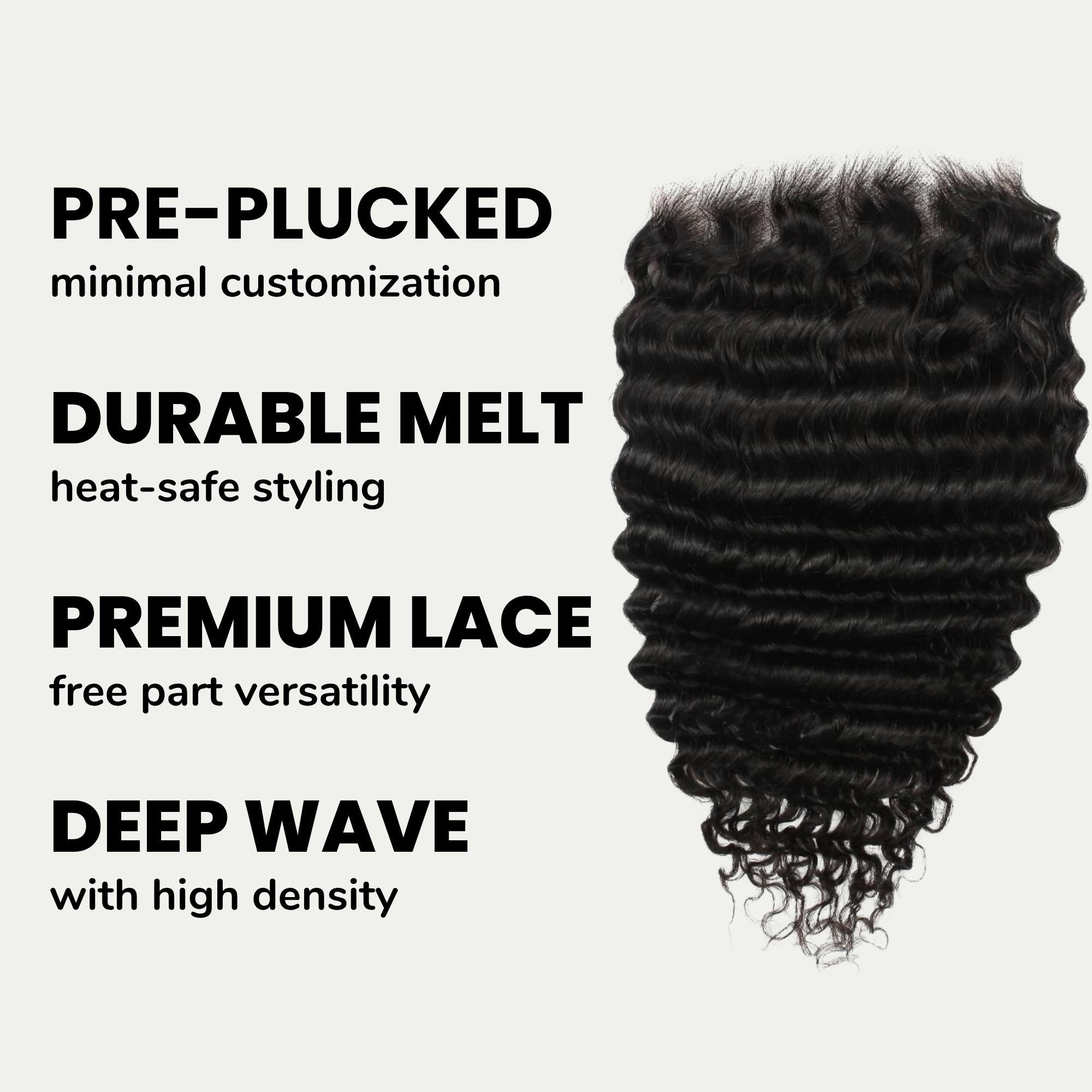 Deep Wave 6x6 HD Lace Human Hair Closure