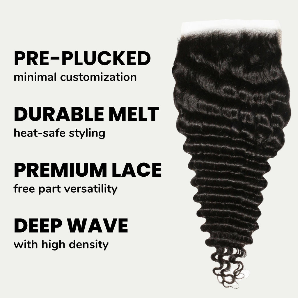 Deep Wave 7x7 HD Lace Human Hair Closure