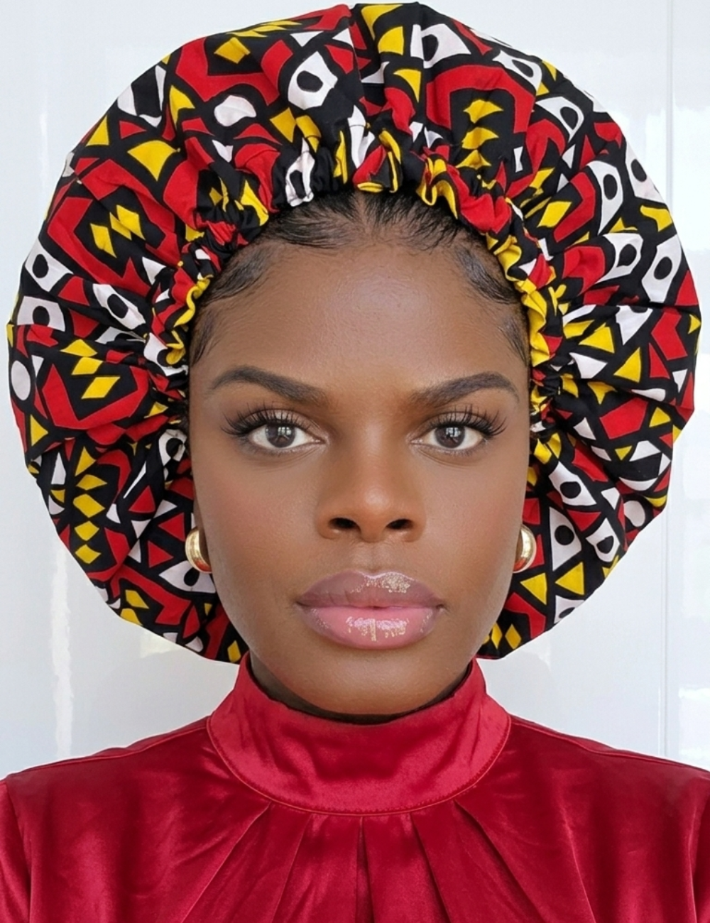 Duma Mbili 2XL Kente Silk Lined African Print Bonnet