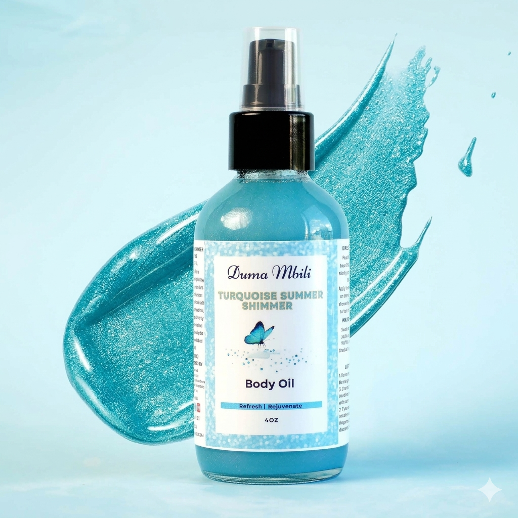Turquoise Summer Shimmer Body Oil