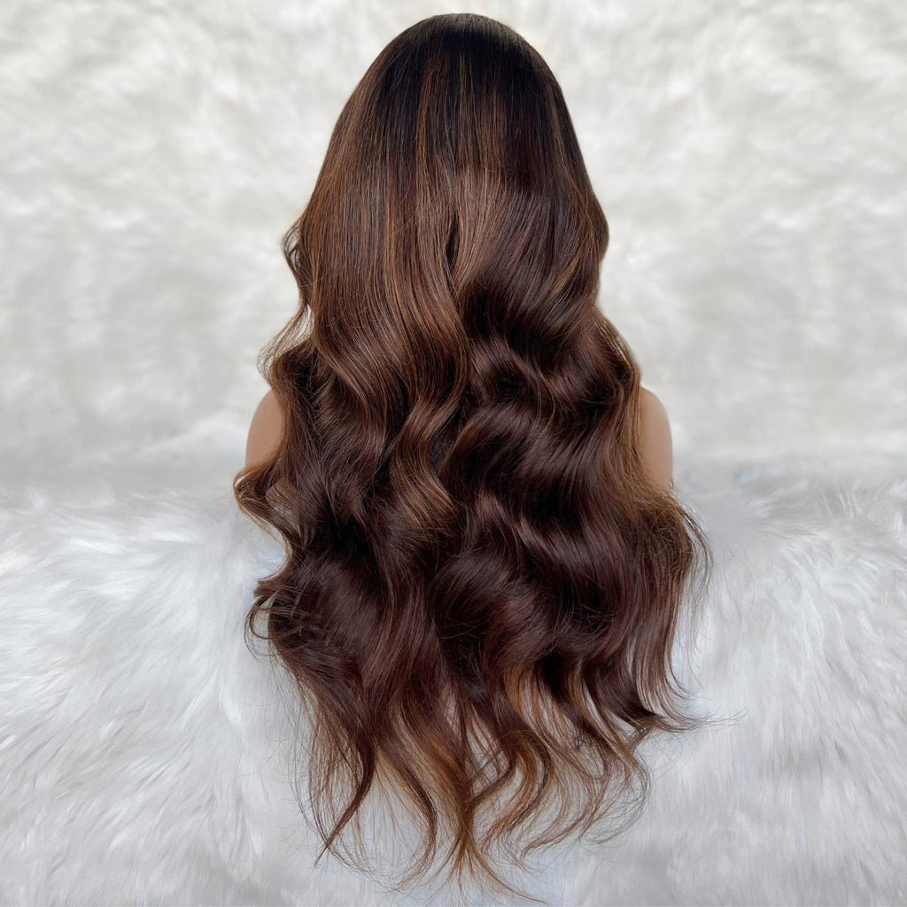Raw Giselle Glueless 5x5 HD Lace Professionally Colored 100% Human Hair Closure Wig