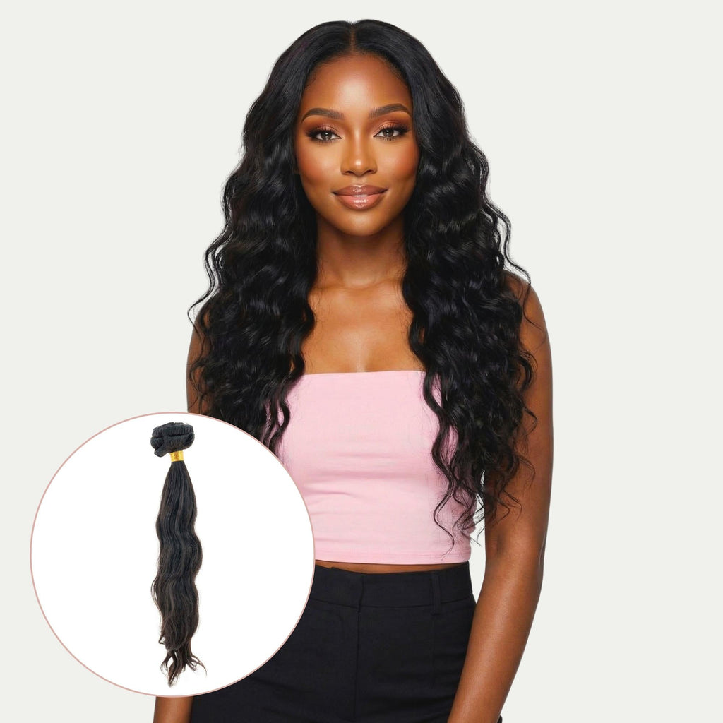 Indian Curly Natural Black Clip-in 100% Human Hair Extensions