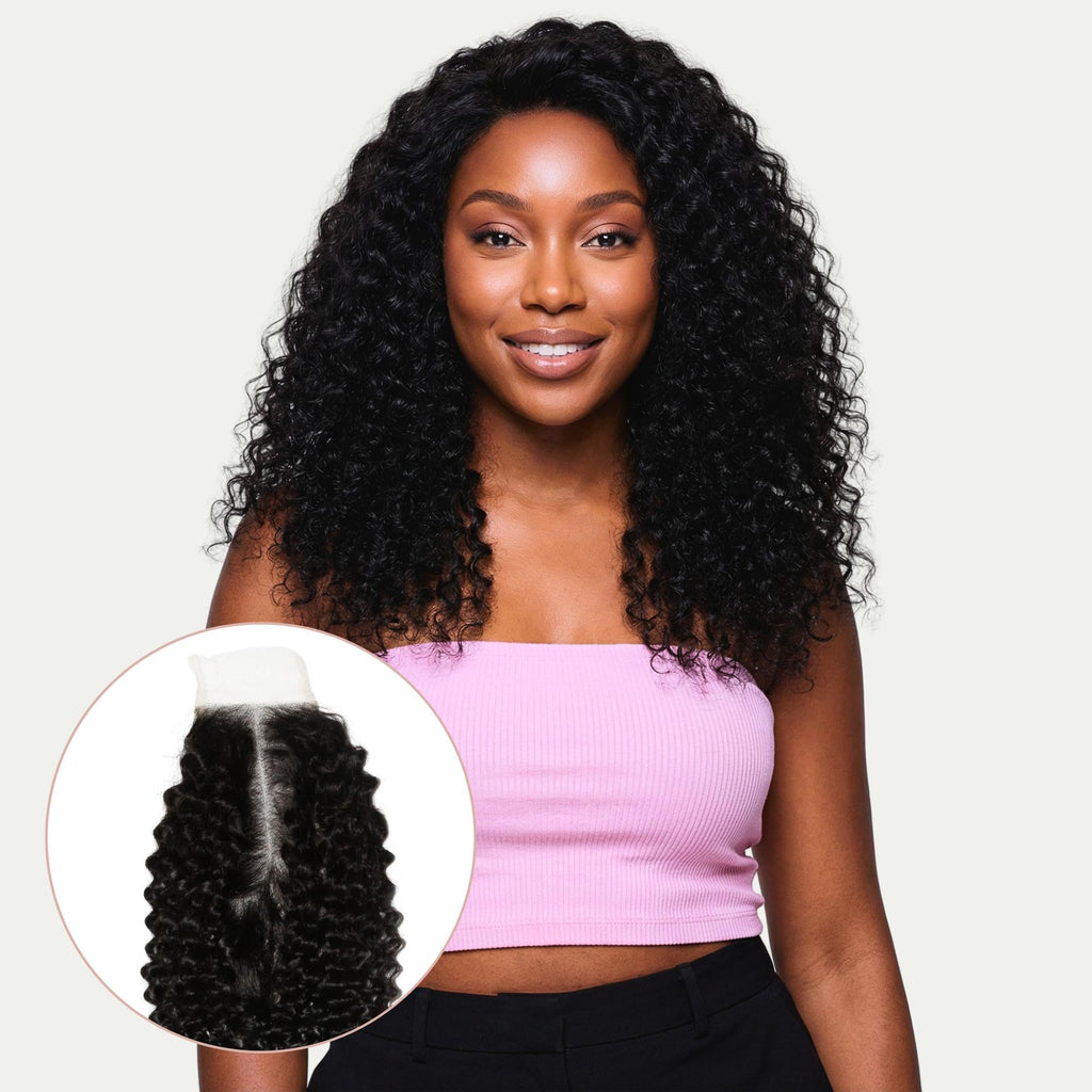 Jerry Curl 2x6 Transparent Lace Human Hair Closure