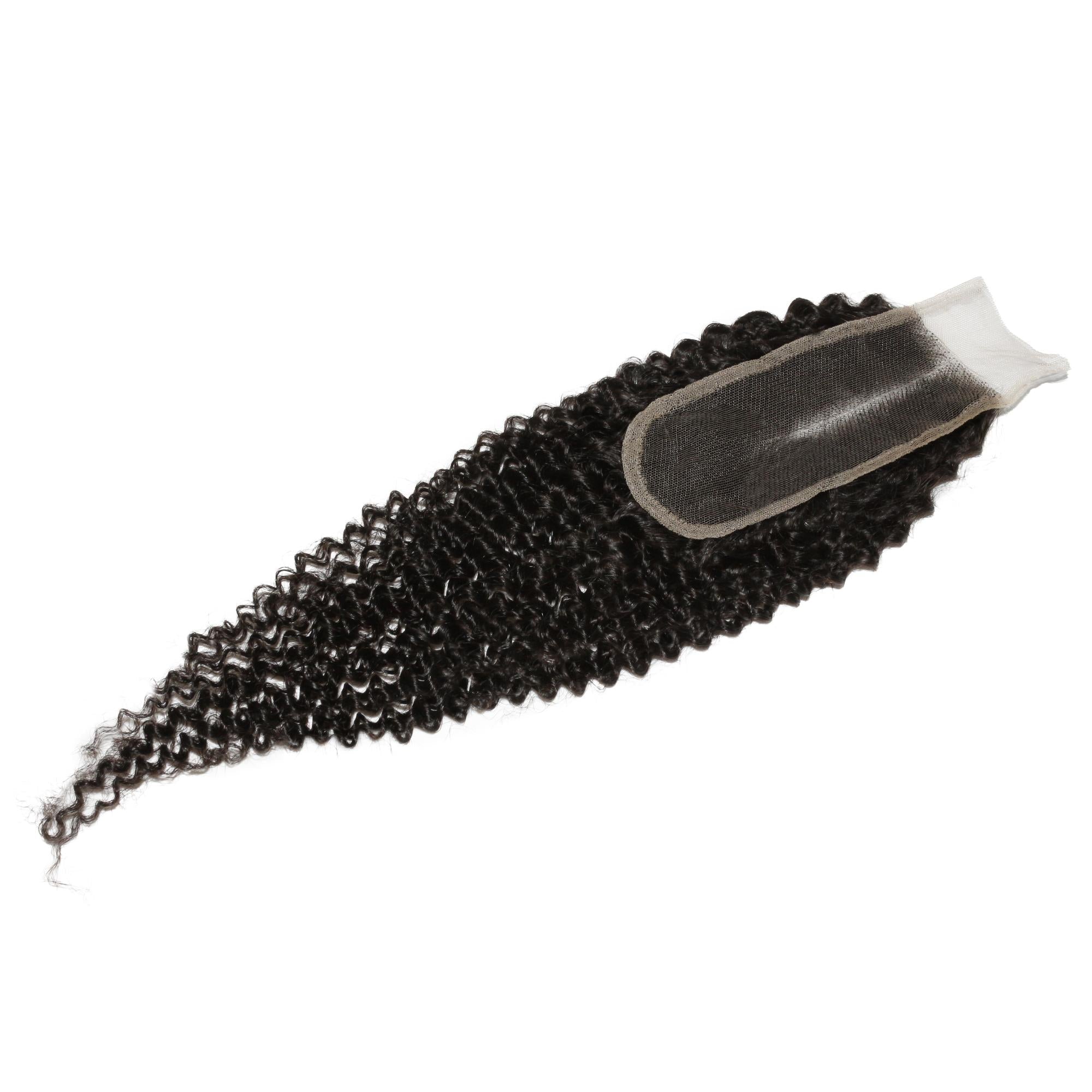 Jerry Curl 2x6 Transparent Lace Human Hair Closure