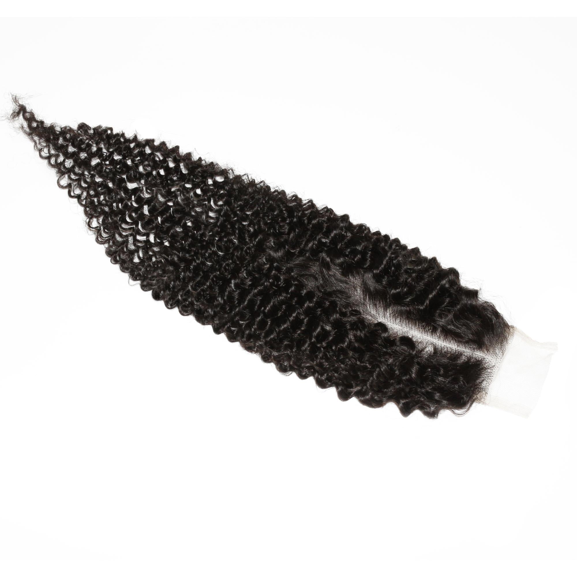 Jerry Curl 2x6 Transparent Lace Human Hair Closure