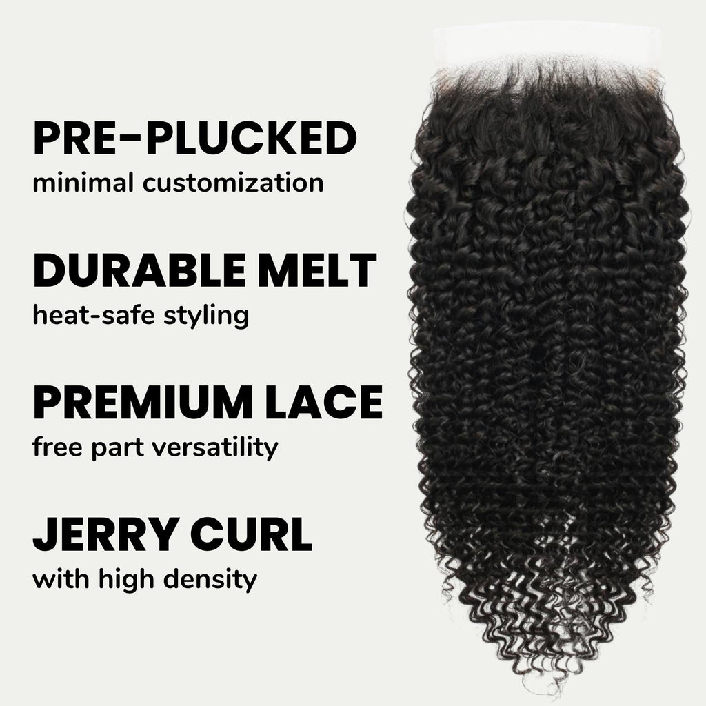 Jerry Curl 5x5 HD Lace Human Hair Closure