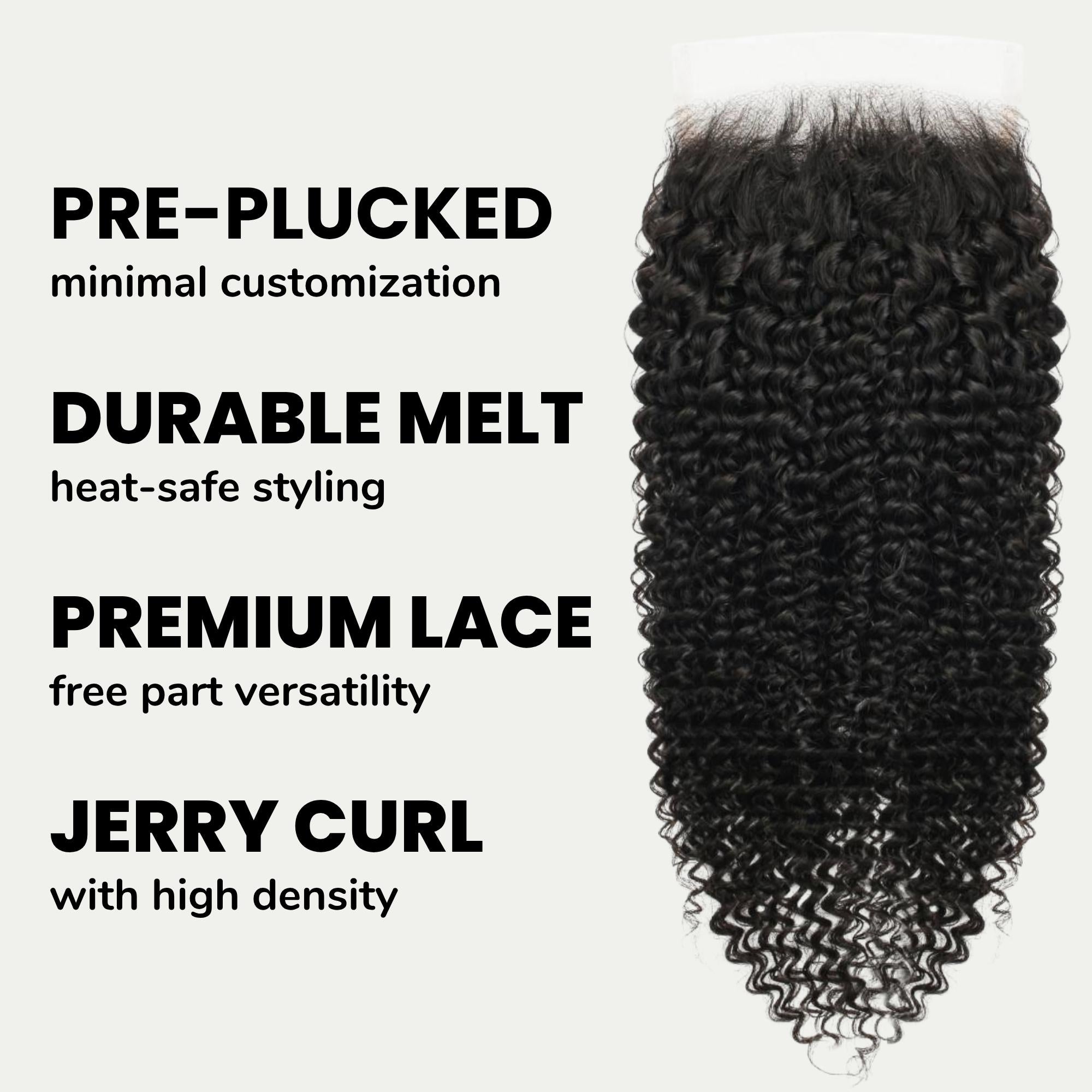 Jerry Curl 5x5 HD Lace Human Hair Closure