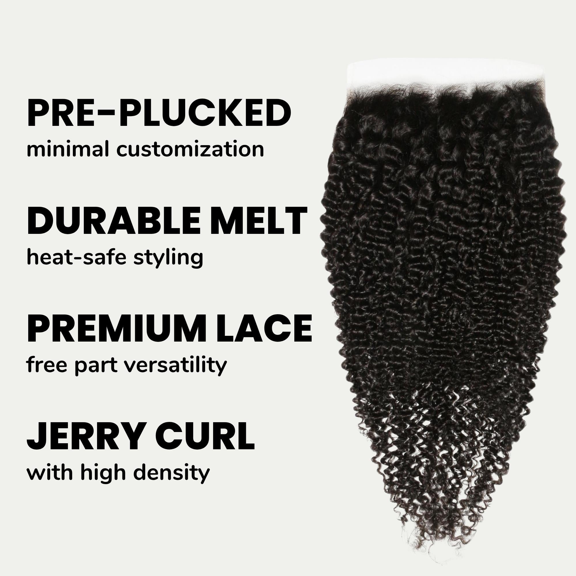 Jerry Curl 7x7 HD Lace Human Hair Closure