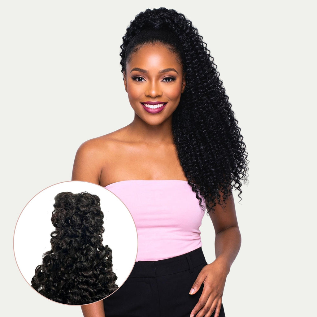 Kinky Curly 100% Human Hair Ponytail Extension