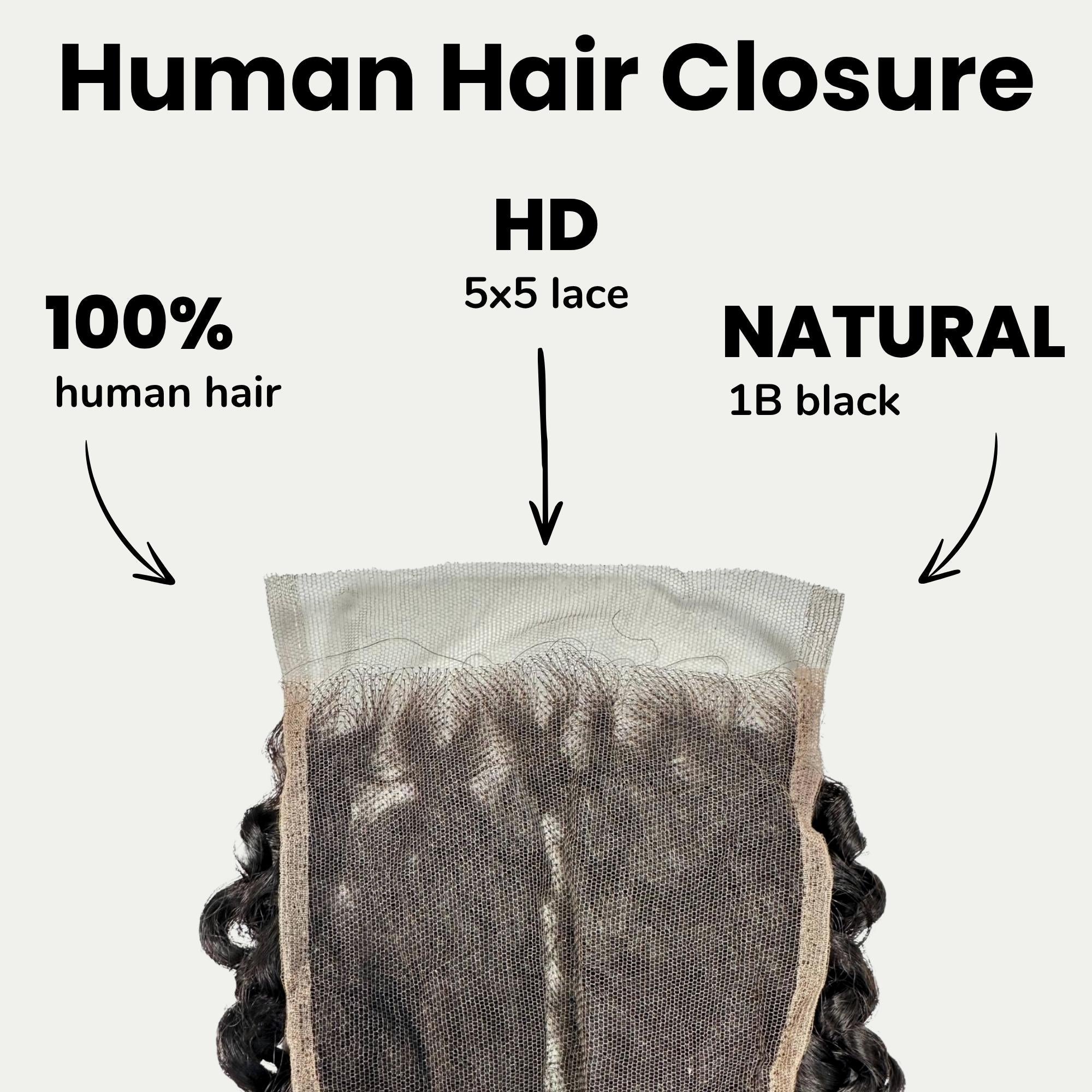 Kinky Curly 5x5 HD Lace Human Hair Closure